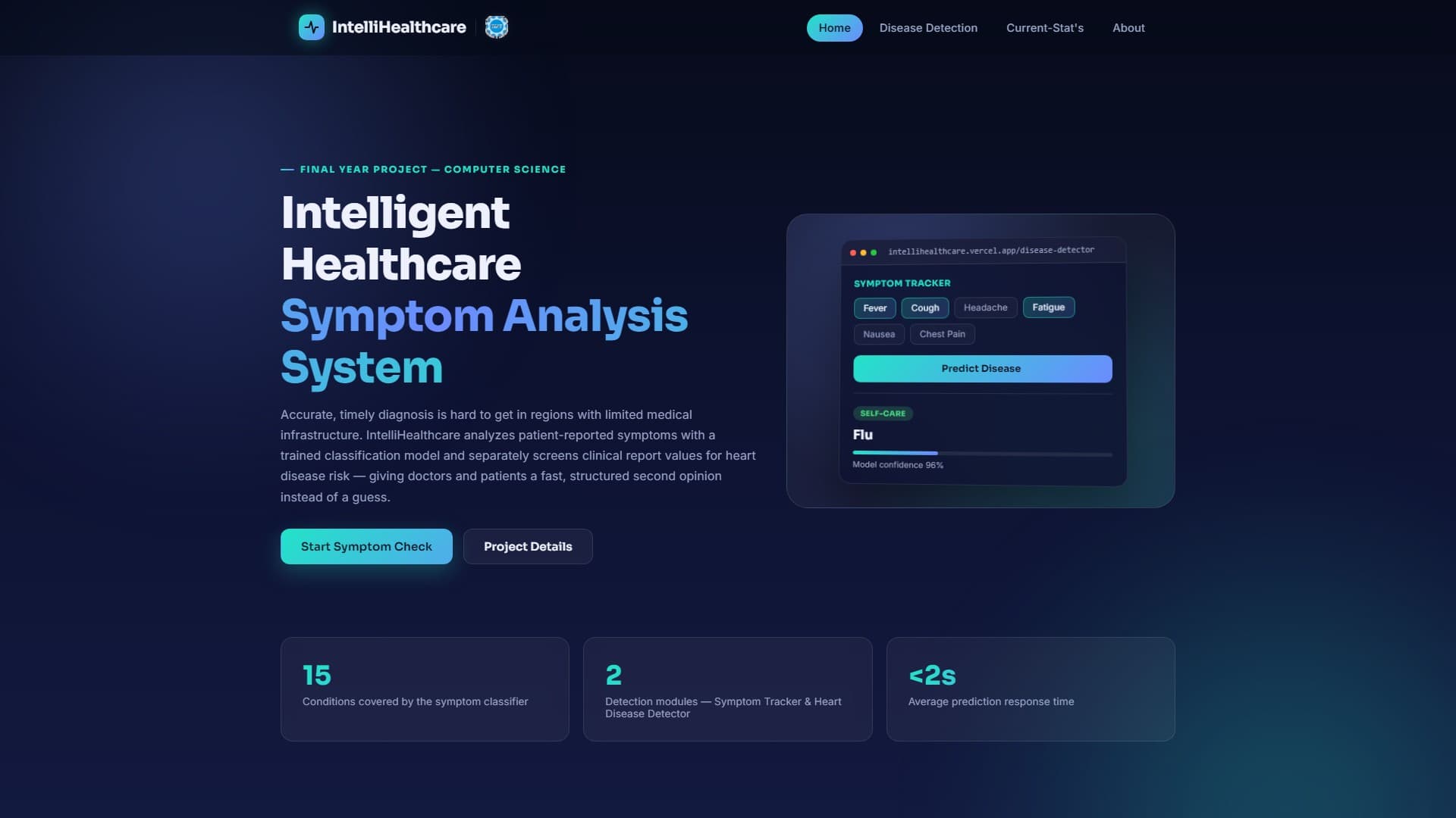 INTELLIHEALTHCARE — live site screenshot